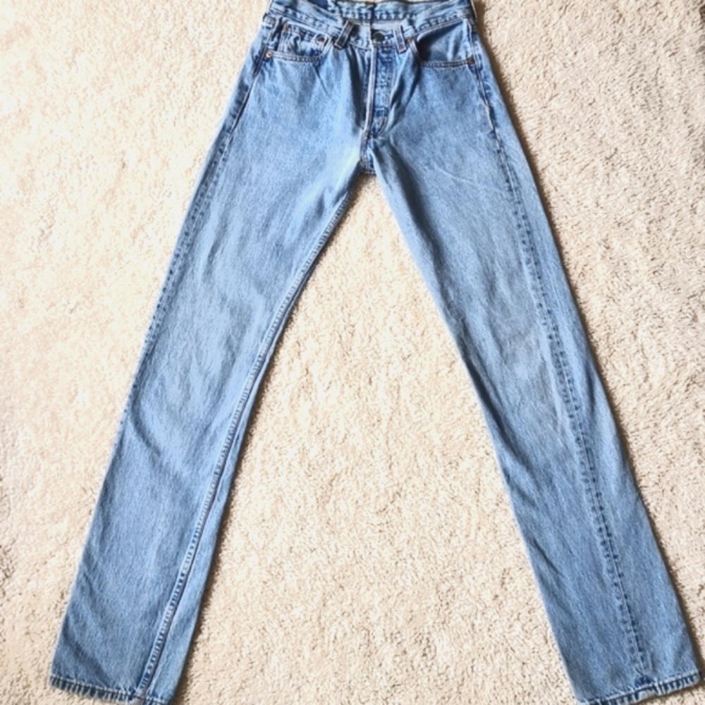 2x HP🎊🦋HP🦋🎊LEVI'S VINTAGE 501 BUTTONFLY JEANS - Picture 4 of 7